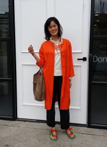 orange coat