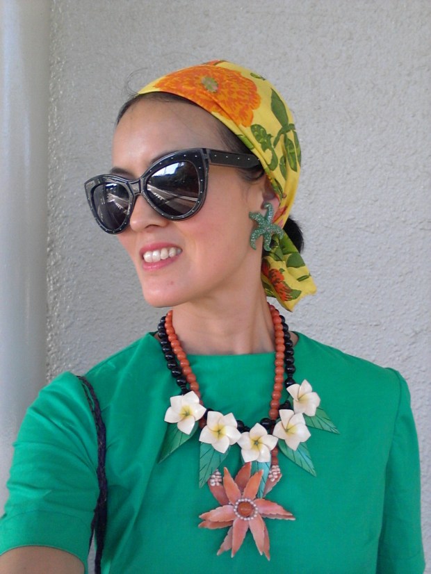 tropical necklace scarf