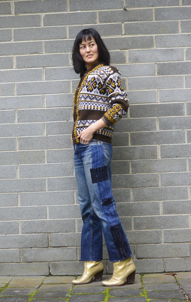 sashiko denim jeans DIY