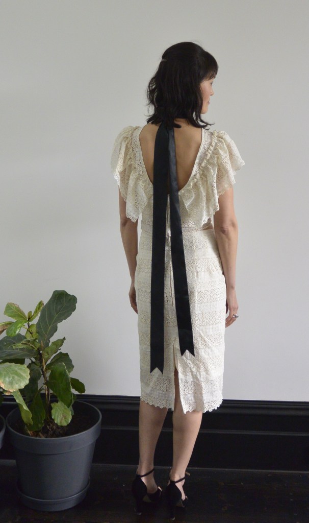 lace dress back with ribbon