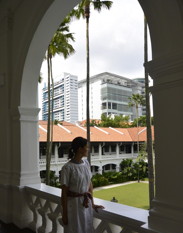 Raffles suite tablecloth dress