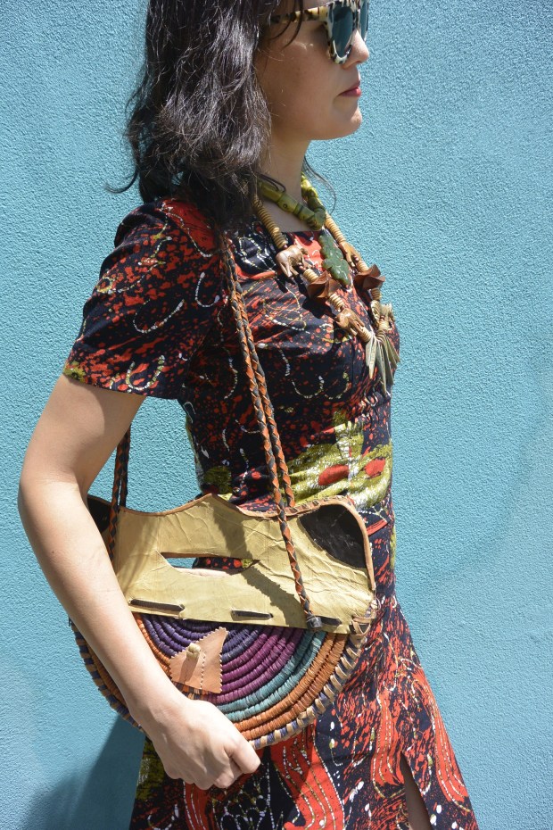 African necklace bag sunglasses