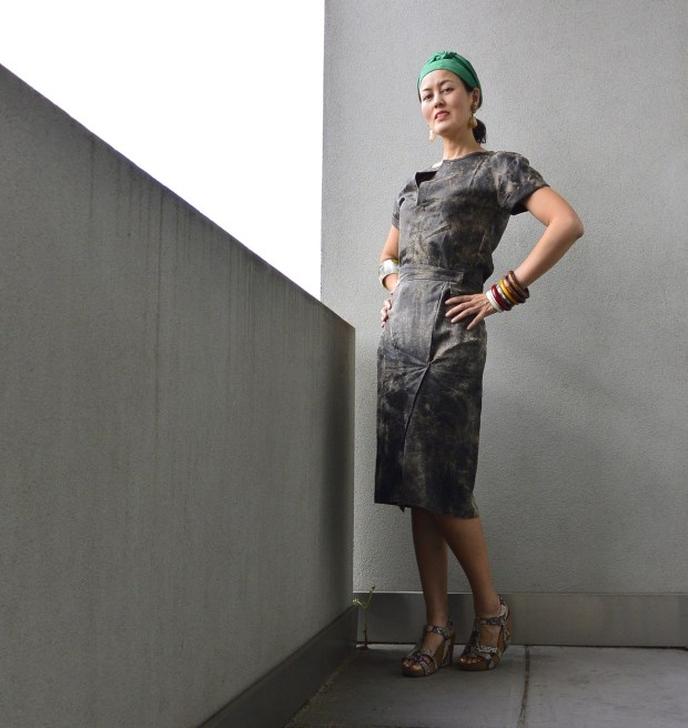 leather opshop skirt top