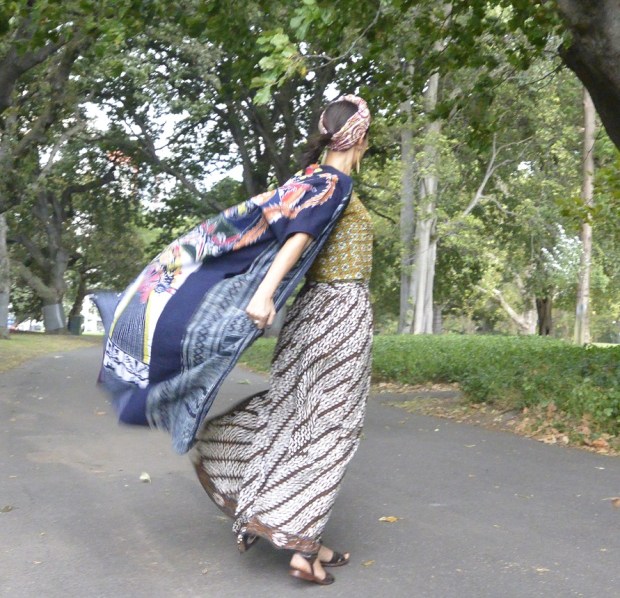 Chinese opera coat batik textiles