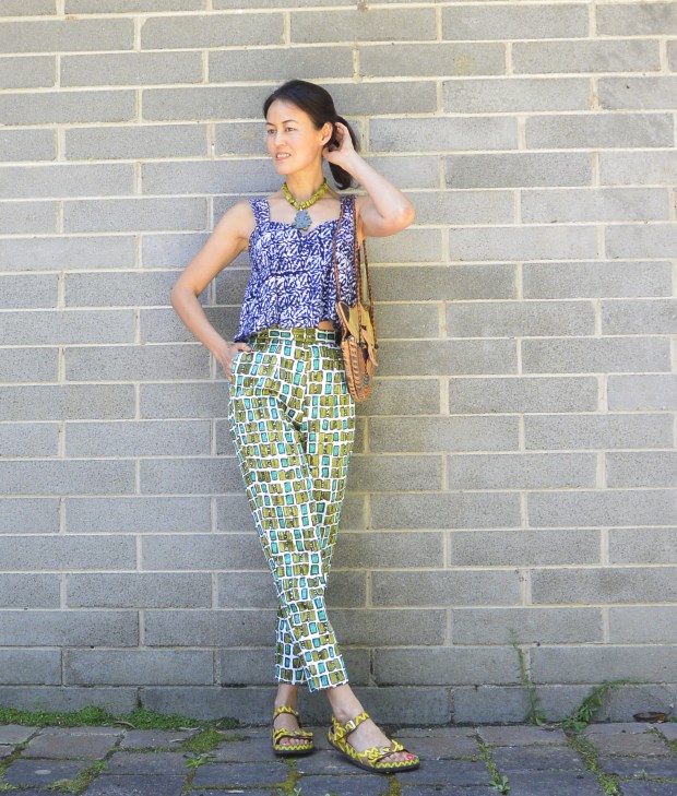 vintage print pants