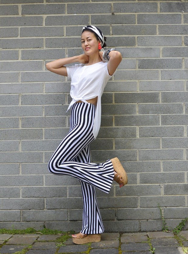 stripy vintage pants