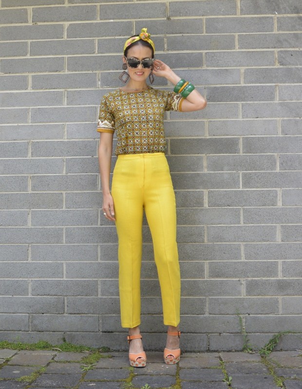 vintage yellow pants